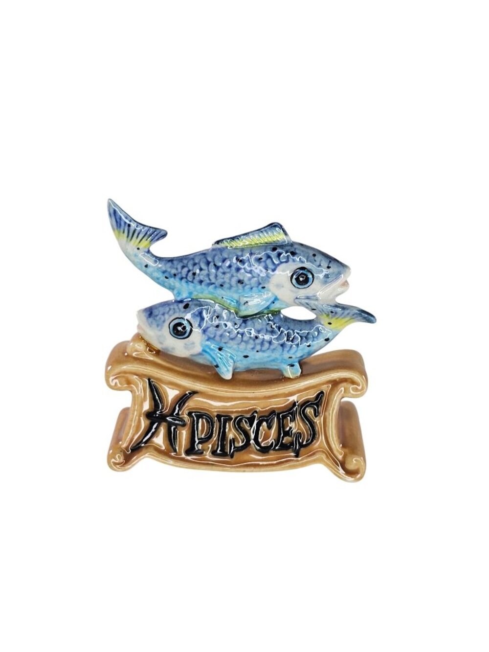 Klima Porcelain Pisces Fish Zodiac Sign Miniature Figurine Horoscope Thailand